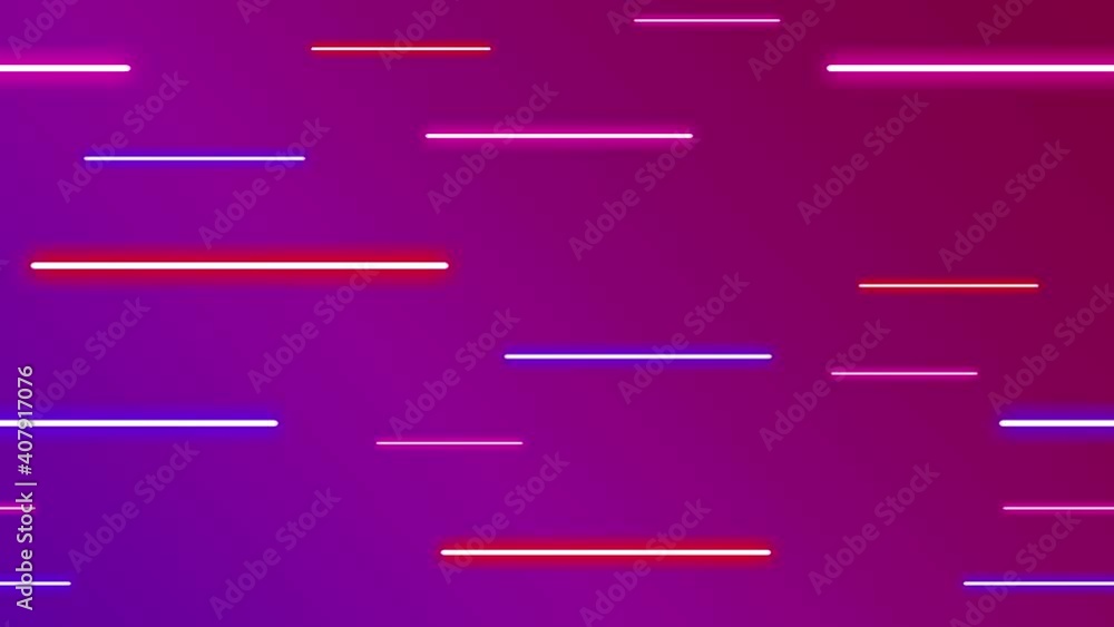 Poster seamless loop 4k modern abstract neon lights passing in modern colors and style. modern abstract ani