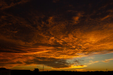 beach in nelson during a breathtaking sunset on Tahunanui Beach at Nelson, New Zealand