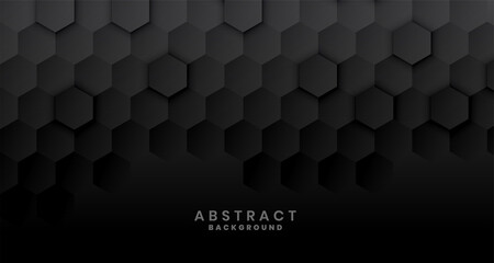 dark black hexagonal background concept design
