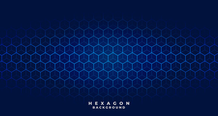 blue tech hexagonal pattern background design