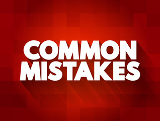 Common Mistakes text quote, concept background