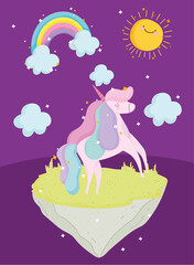 princess tale cartoon unicorn rainbow fantasy magic animal