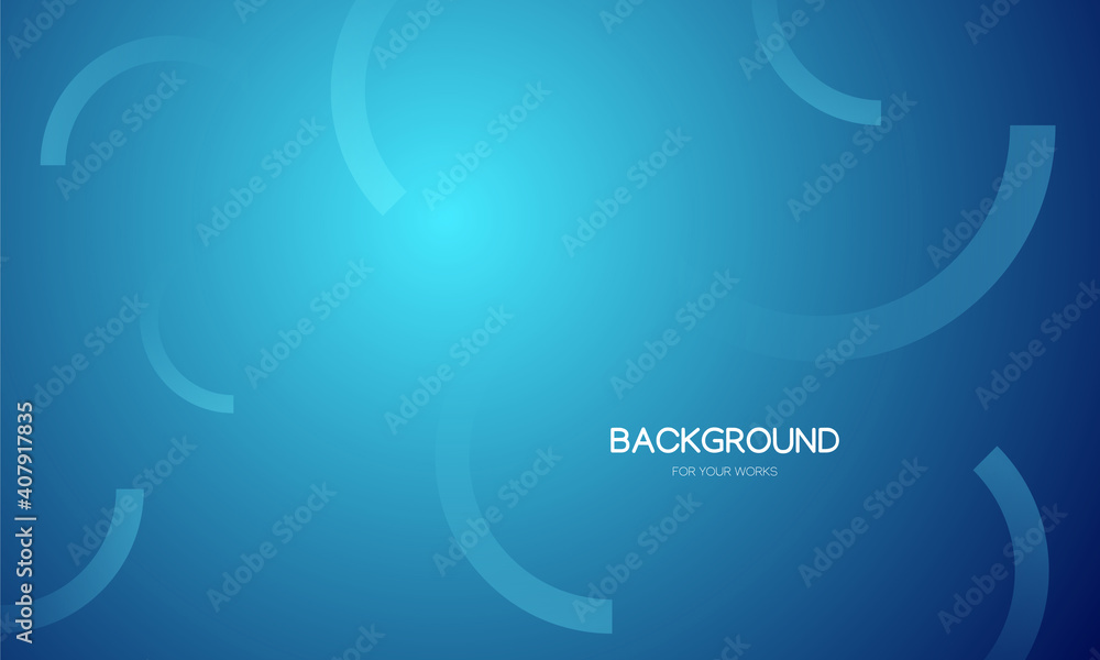 Aufkleber Abstract background vector illustration. Gradient blue with curve lines and geometric shapes composition.