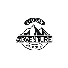 Vintage Adventure Mountain logo design