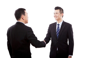 Oriental business man shaking hands