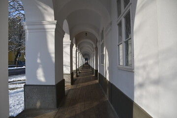 Restored historic buildings in eastern europe
