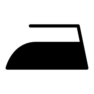 Black iron flat icon isolated on white background. Ironing symbol. Machine vector illustration