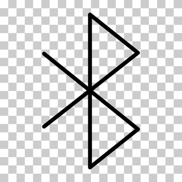 Bluetooth technology icon, network connection web symbol,  sharing data for mobile, computer, laptop vector illustration