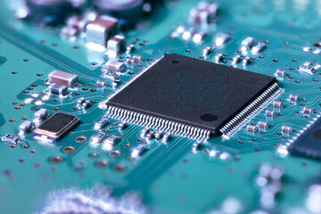 Processor chip on computer mainboard