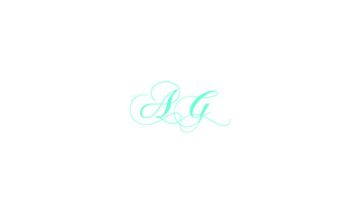 Obraz na płótnie Canvas AG or GA letter logo design vector.
