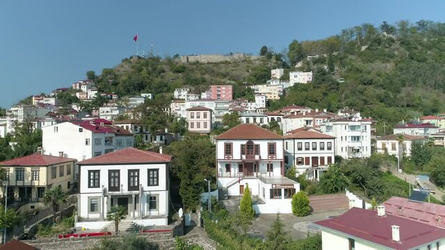 Aerial view of Giresun province landscape in Turkey. 4K footage in Turkey