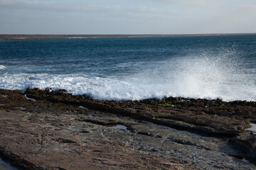 waves and rocks