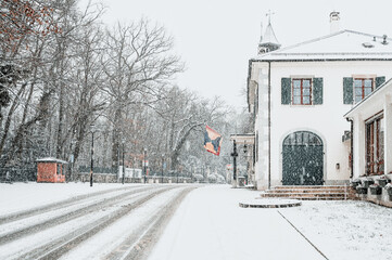 Village sous la neige