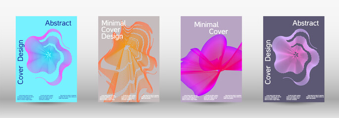 Fototapeta na wymiar Minimum vector coverage. A set of modern abstract covers.