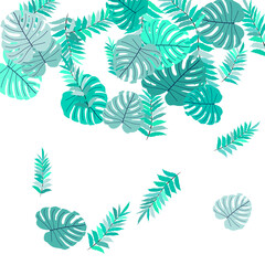 Vector tropical pattern from colorful foliage.