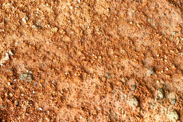 Red texture of mixing Brick particles with soil