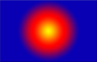 Red circle on a blue background.