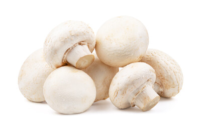 fresh group of mushroom isolated on white background