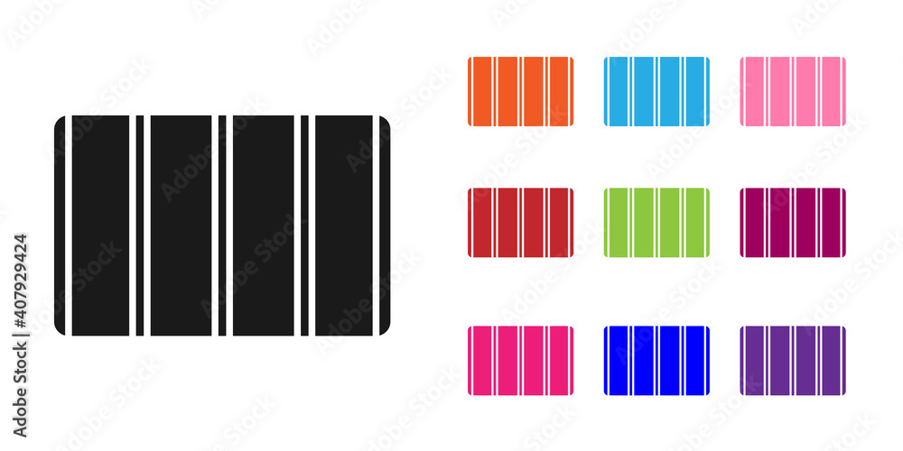 Poster black color palette guide icon isolated on white background. modular grid. set icons colorful. vecto