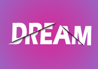 Dream text with slice effect 