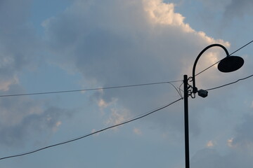 power lines and sky