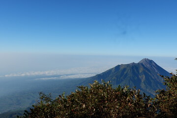 view from the top of Merbabu Mountain, Indonesia