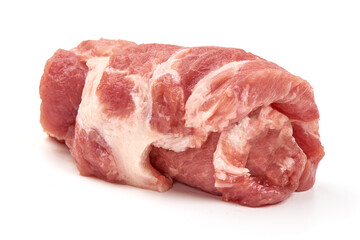 Fresh meat rolls, wrapped meat, isolated on white background