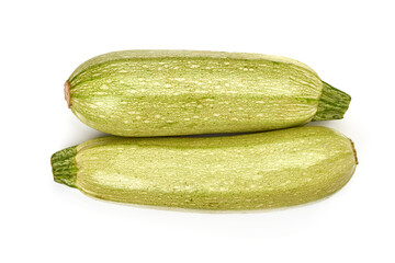 Fresh zucchini, squash, isolated on a white background