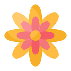 Flower icon design flat style