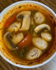 Hot Tom Yum Thai soup