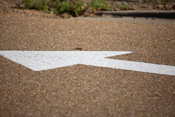 White Arrow Pointing Away