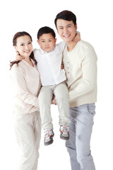 Fototapeta premium The Oriental family of three