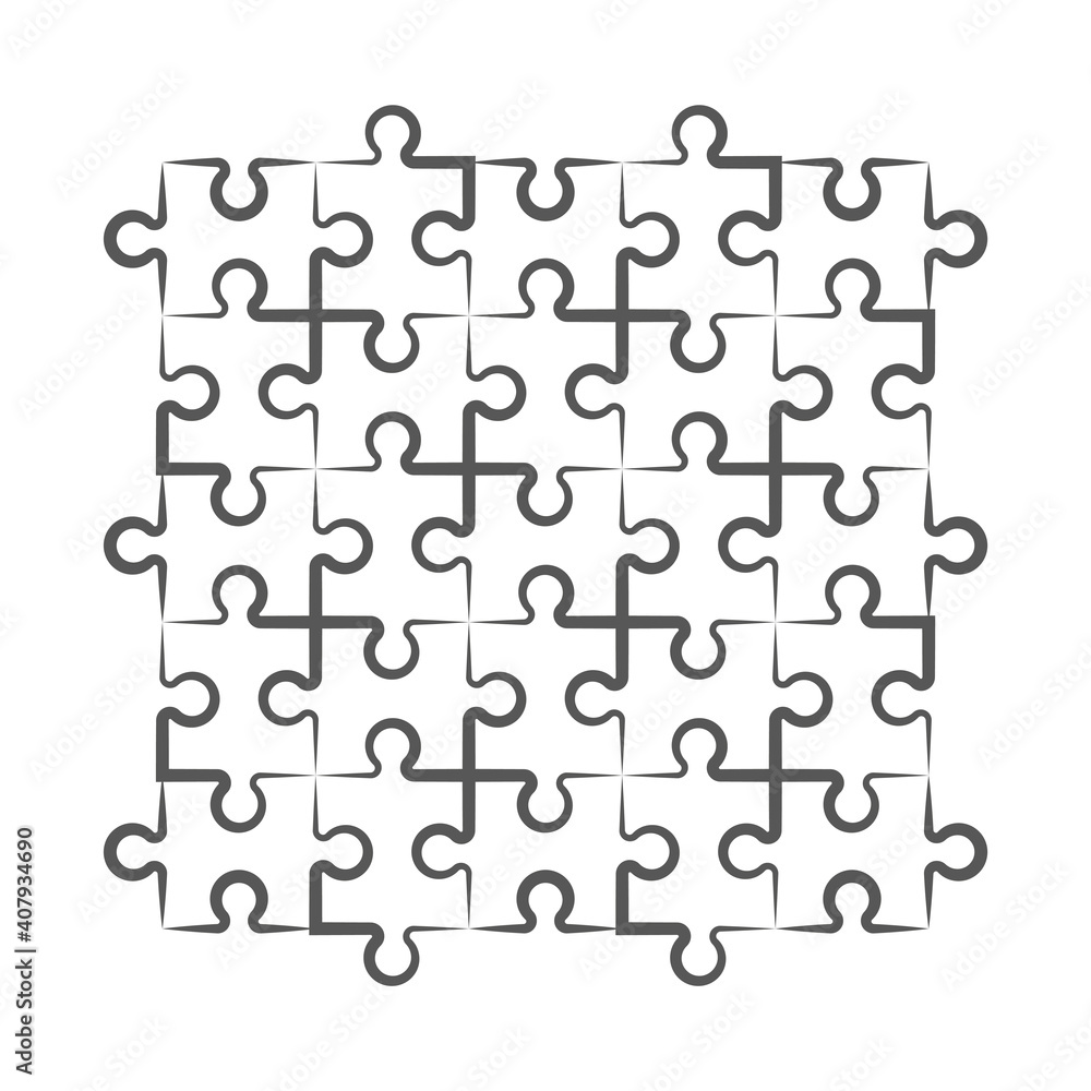 Aufkleber a lot of piece flat puzzle pattern presentation. many step puzzles business background. simple patte