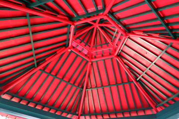 red and black pattern roof