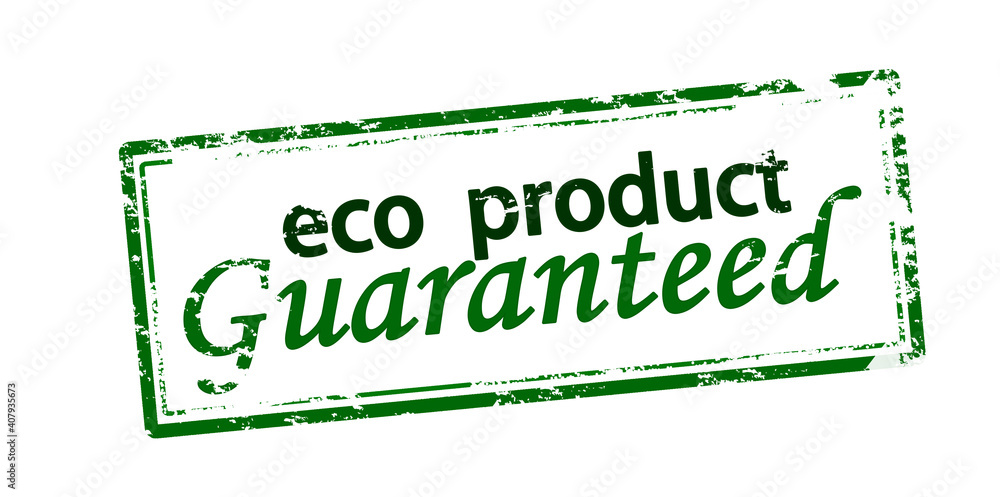 Sticker eco product guaranteed