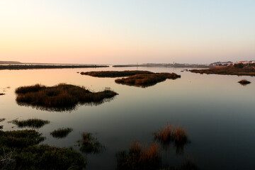 Sunset on the river, Foz do Rio Cávado, Esposende, Portugal