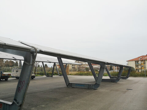 Carport with solar panels