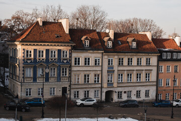Fototapeta premium old street in old town of warsaw