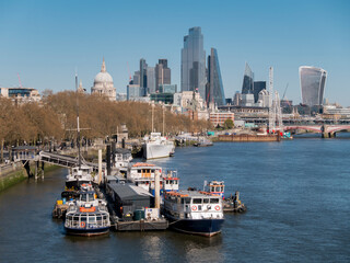 UK, England, London, City skyline from Waterloo