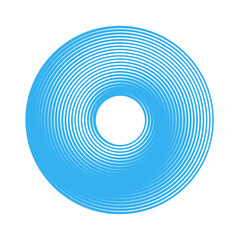 Blue water rings. Sound circle wave effect vector.