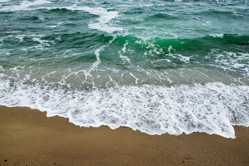 Transparent sea water on the Black Sea. Odessa beach
