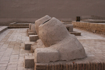 December 02 2019: old tandoor ovens for baking bread traditional tandoori bread on the background...