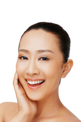 Oriental beauty make-up closeup
