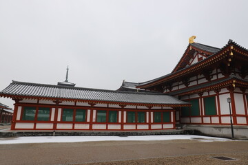 Obraz premium 奈良 雪景色の薬師寺