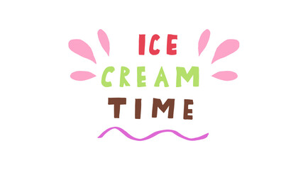 Doodle ice cream. hand drawn of a ice cream isolated on a white background. Vector illustration sticker, icon, design element