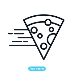 Food delivery icon template color editable. contactless delivering, fast food distribution symbol vector illustration for graphic and web design.