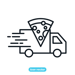 Food delivery icon template color editable. contactless delivering, fast food distribution symbol vector illustration for graphic and web design.