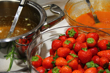 Food Ingredients Prepared For Cooking