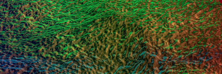 A wave of textured particles. Abstract background with a dynamic waves. 3d rendering, illustration.