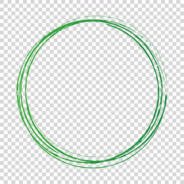 green round frame banner isolated on transparent background	
